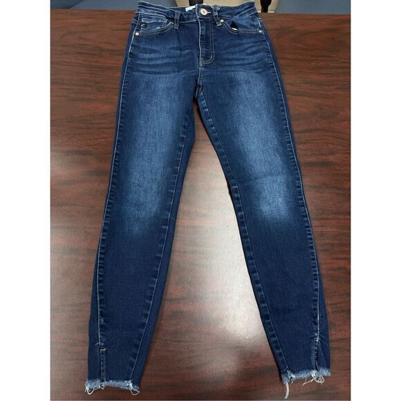 KanCan Giselle High Rise Skinny Jeans with Split Hem Size 3/25 - Picture 1 of 9